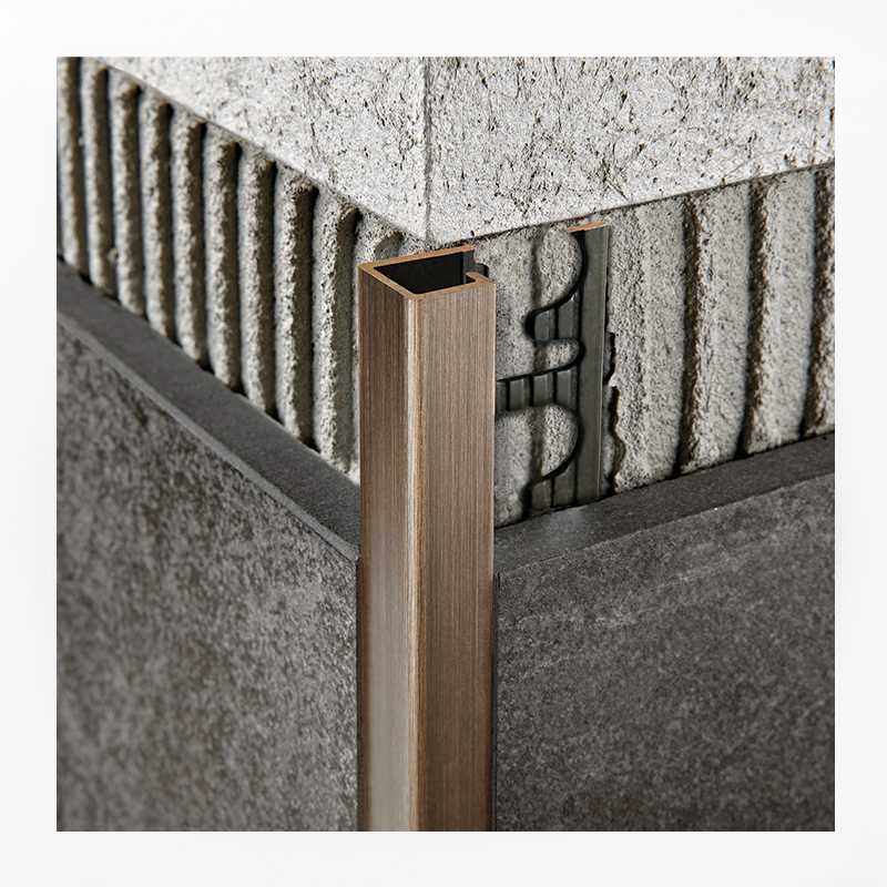 Square Edge Antique Brass Tile Trim PJQ By Progress