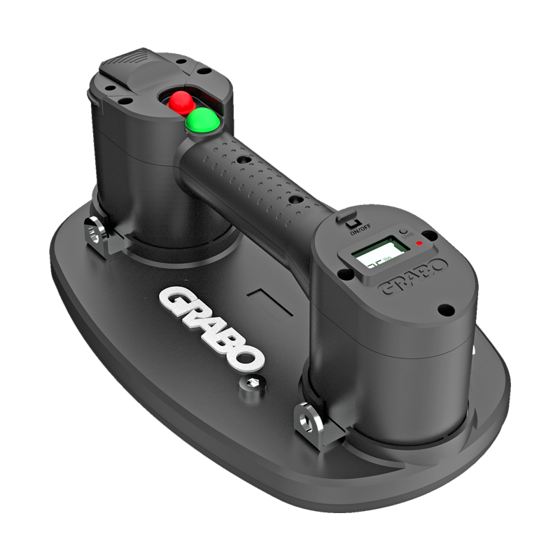 Grabo PRO Portable Cordless Vacuum Suction Cup For Smooth & Rough Surfaces With Digital Pressure Gauge 14.8v Li-ion
