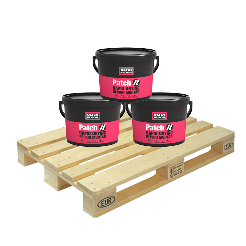 Ultra Floor Patch It Rapid Drying Repair Mortar 10kg Tub Full Pallet (56 Tubs Per Pallet)