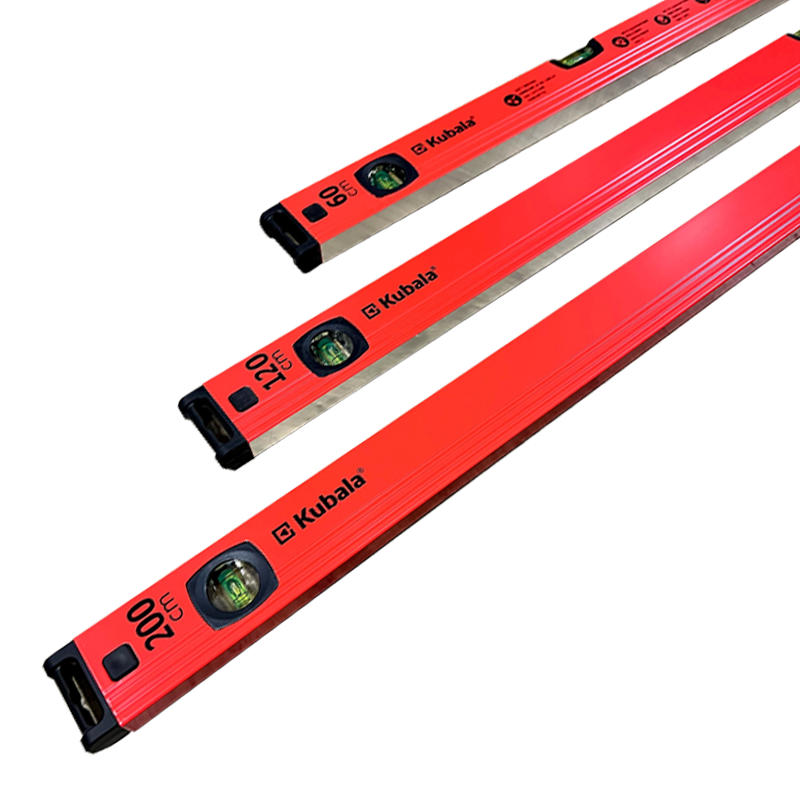 Kubala Profi Red Spirit Level Bundle 60cm + 120cm + 200cm