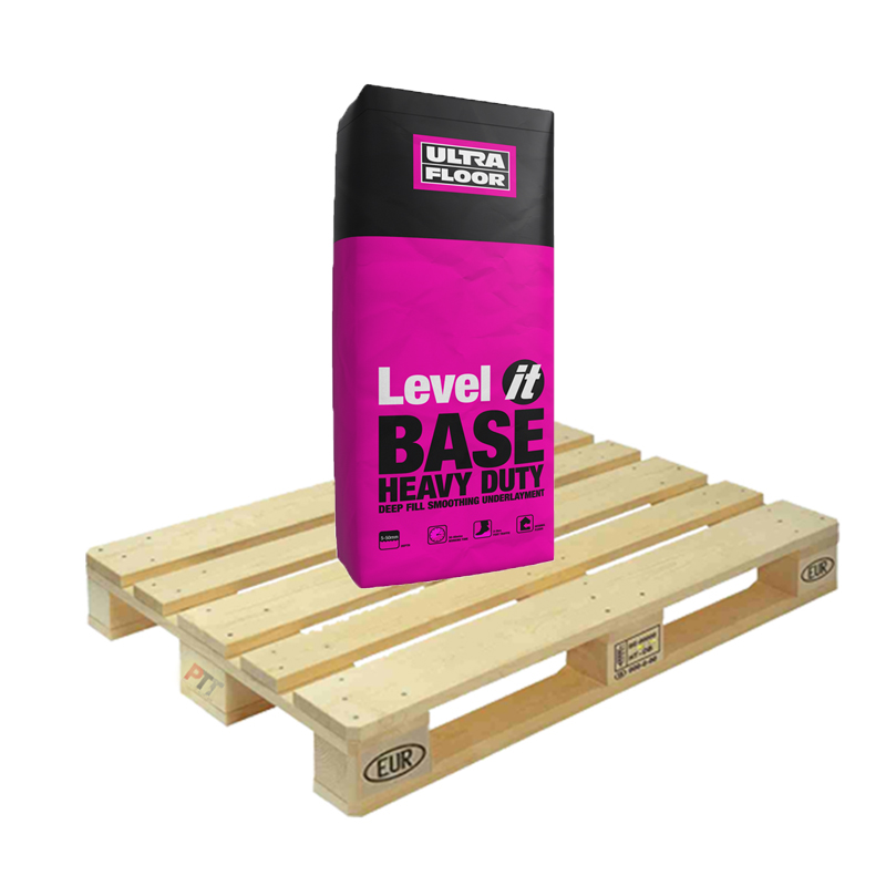 Ultra Floor Level It Base Heavy Duty Deep Fill Smoothing Underlayment 25kg Half Pallet (25 Bags Tail Lift)