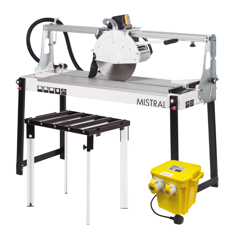 Raimondi Mistral 120 Bridge Wet Saw 110v Landscaping Kit With Extension Table And Transformer
