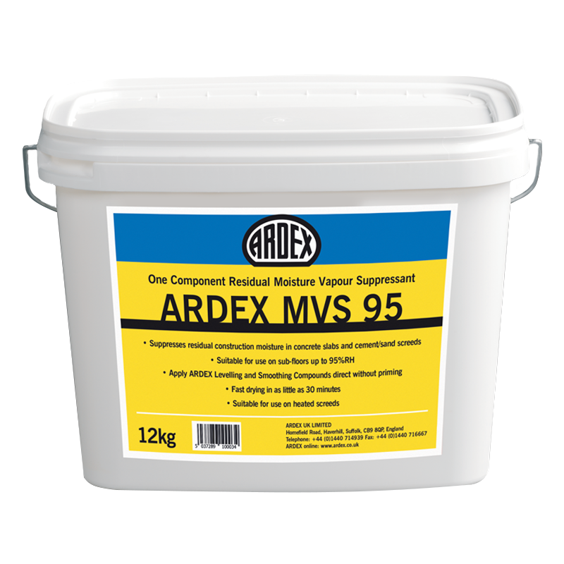 Ardex MVS 95 One Component Residual Moisture Vapour Suppressant 12kg