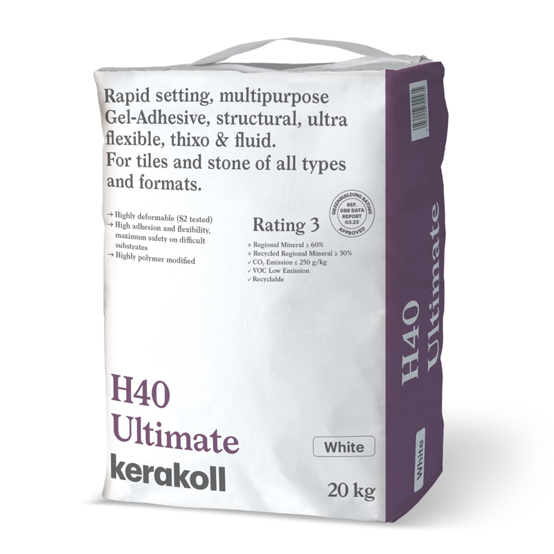Kerakoll H40 Ultimate S2 Gel-Adhesive White 20kg