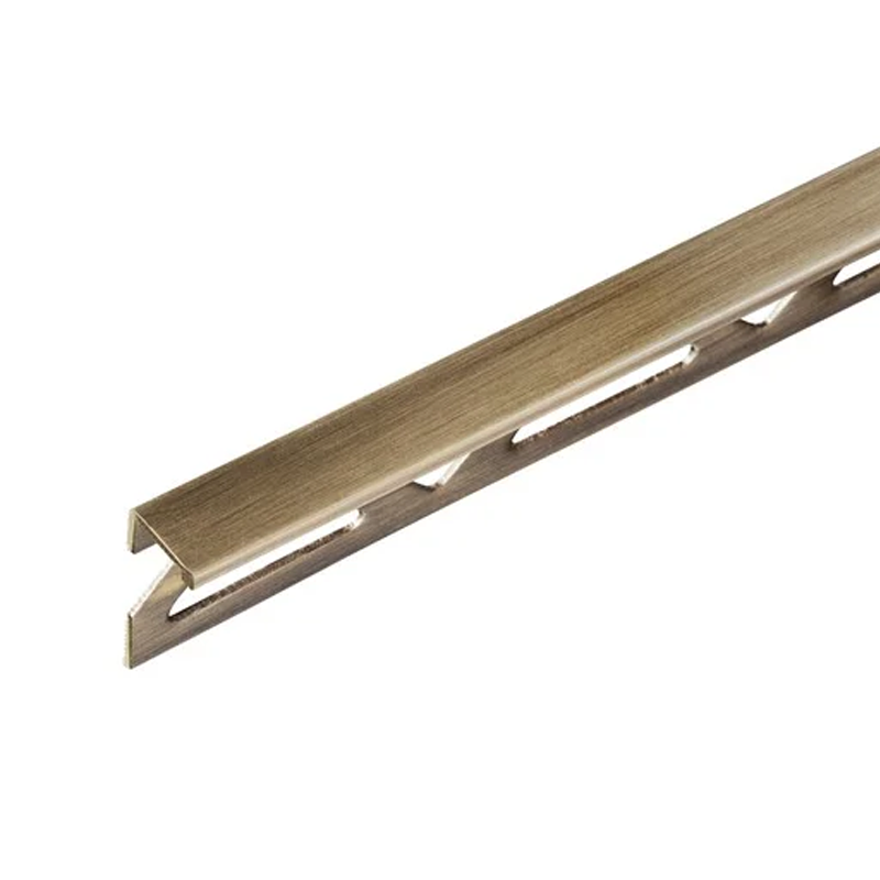 Foundry 10mm Raw Natural Solid Brass Straight Edge Tile Trim 2.5m