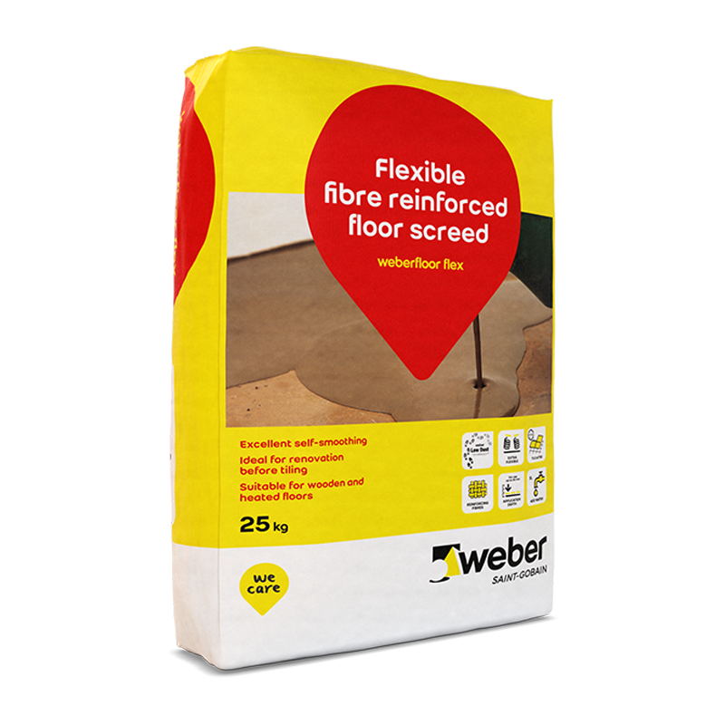 Weber Weberfloor Flex Flexible Fibre Reinforced Floor Screed 25kg