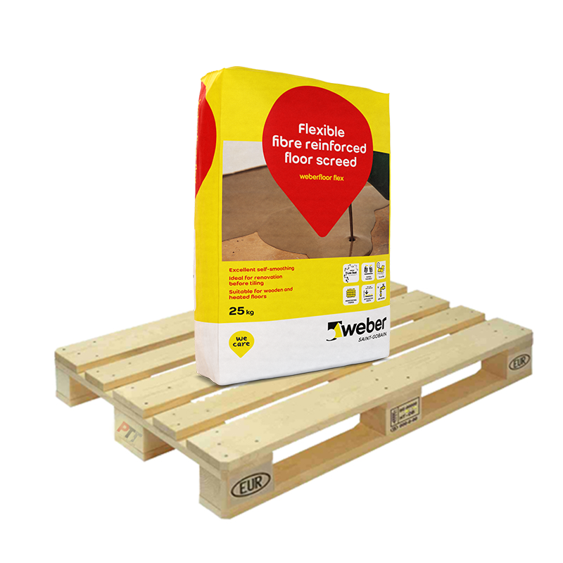 Weber Weberfloor Flex Flexible Fibre Reinforced Floor Screed 25kg Full Pallet (40 Bags Tail Lift)