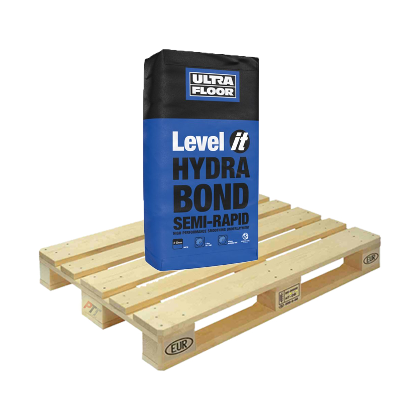 Ultra Floor Level It Hydra Bond Semi-Rapid High Performance Smoothing Underlayment 20kg Half Pallet (24 Bags Tail Lift)