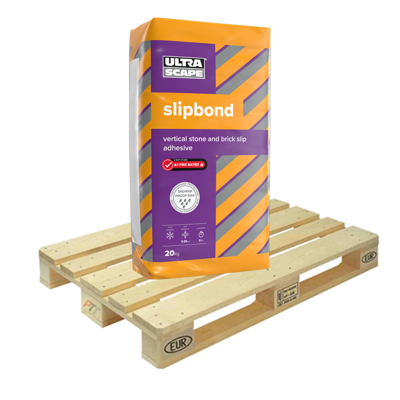 Ultra Scape Slipbond Vertical Stone & Brick Slip Adhesive 20kg Full Pallet (50 Bags Tail Lift)
