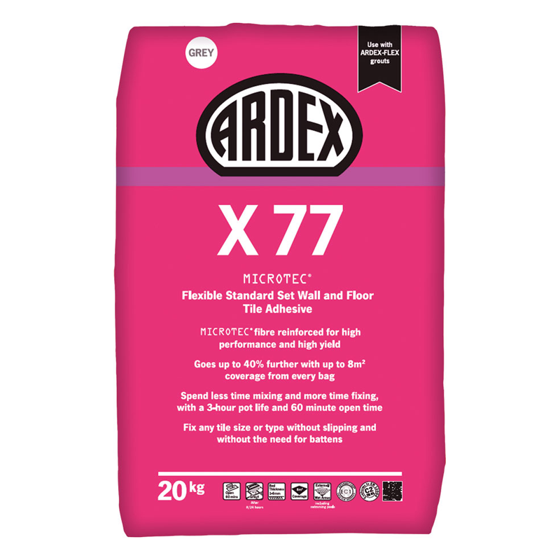 Ardex X 77 Microtec Fibre Reinforced Flexible Standard Set