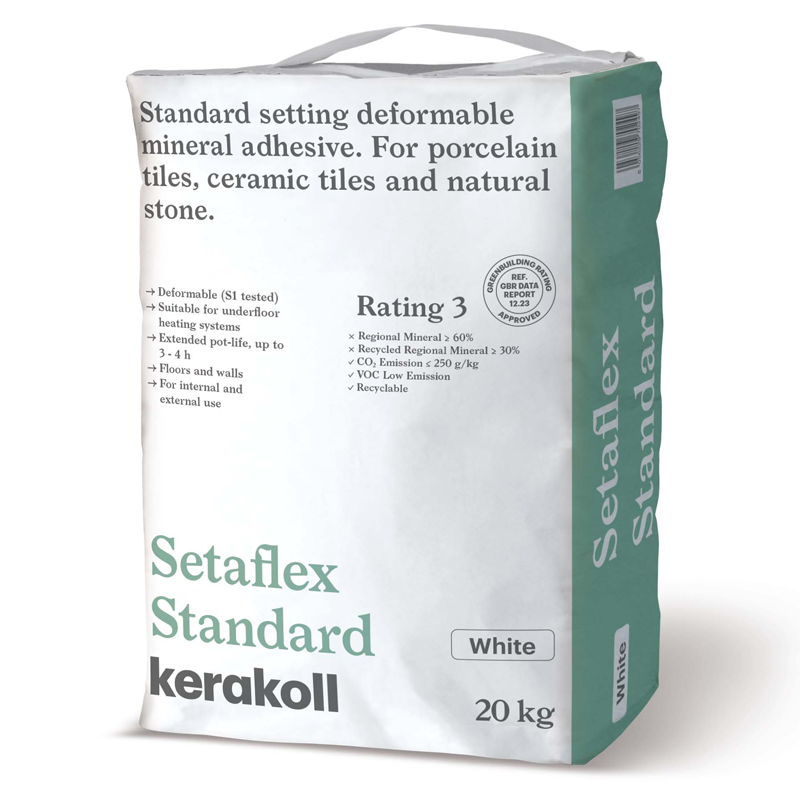 Kerakoll Setaflex Standard Set S1 Adhesive White 20kg