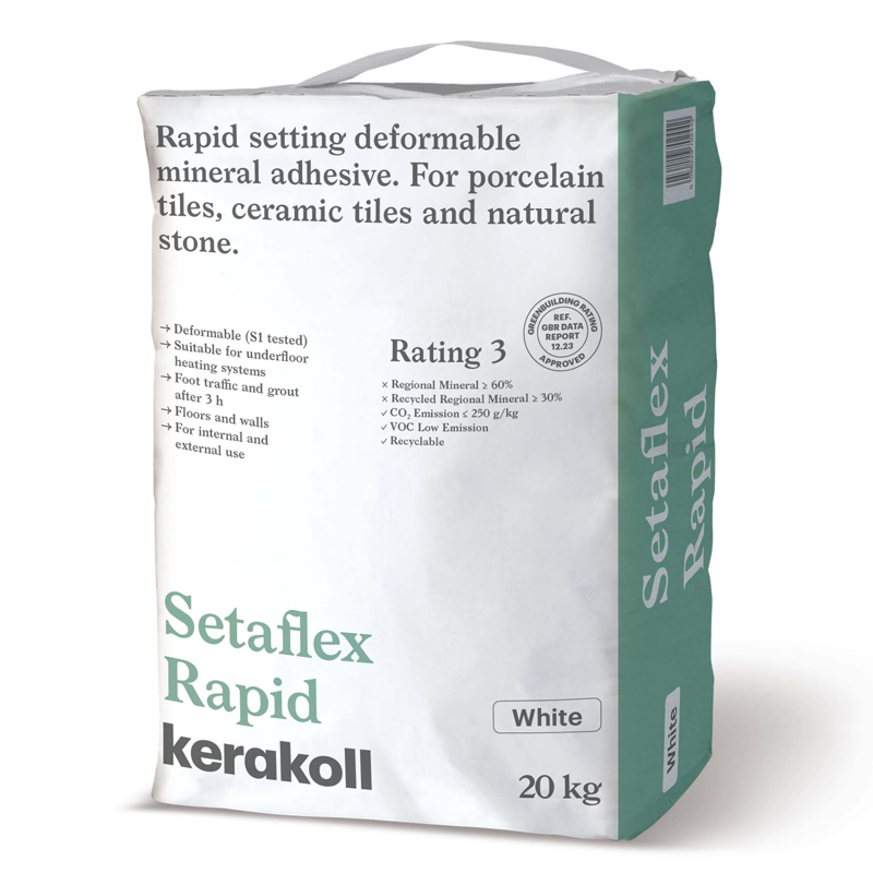 Kerakoll Setaflex Rapid Set S1 Adhesive White 20kg