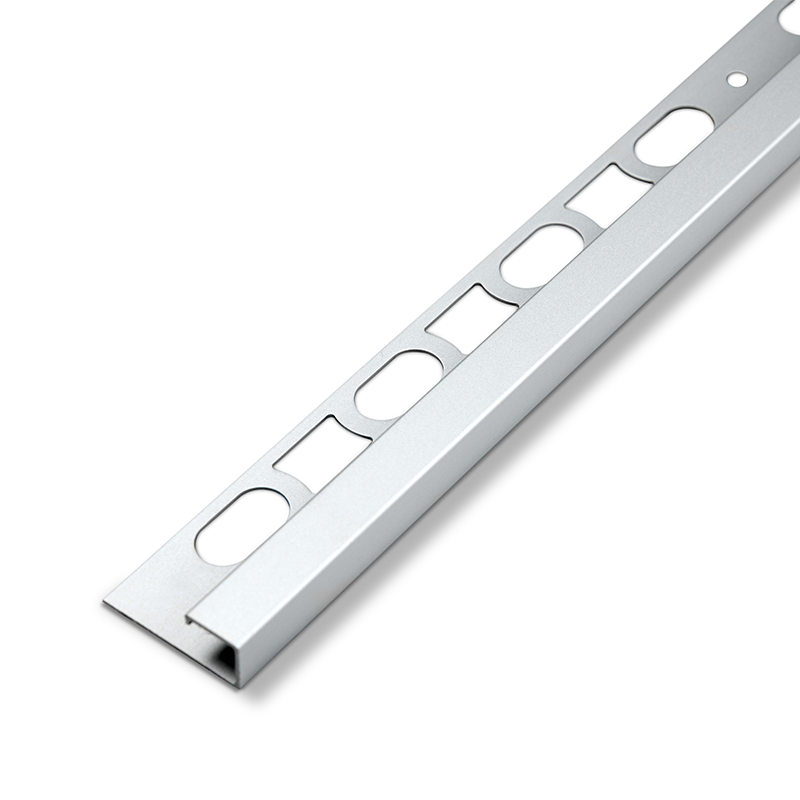Mapei Profilpas Cerfix Proangle Q Anodised Silver Aluminium Square Edge Tile Trim 2.7m