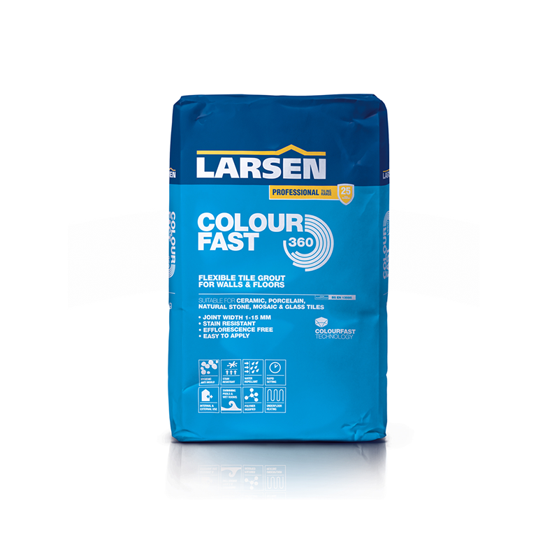 Larsen Colourfast 360 Flexible Wall & Floor Grout 3kg
