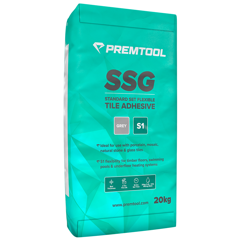 PREMTOOL SSG Standard Set S1 Flexible Tile Adhesive Grey 20kg
