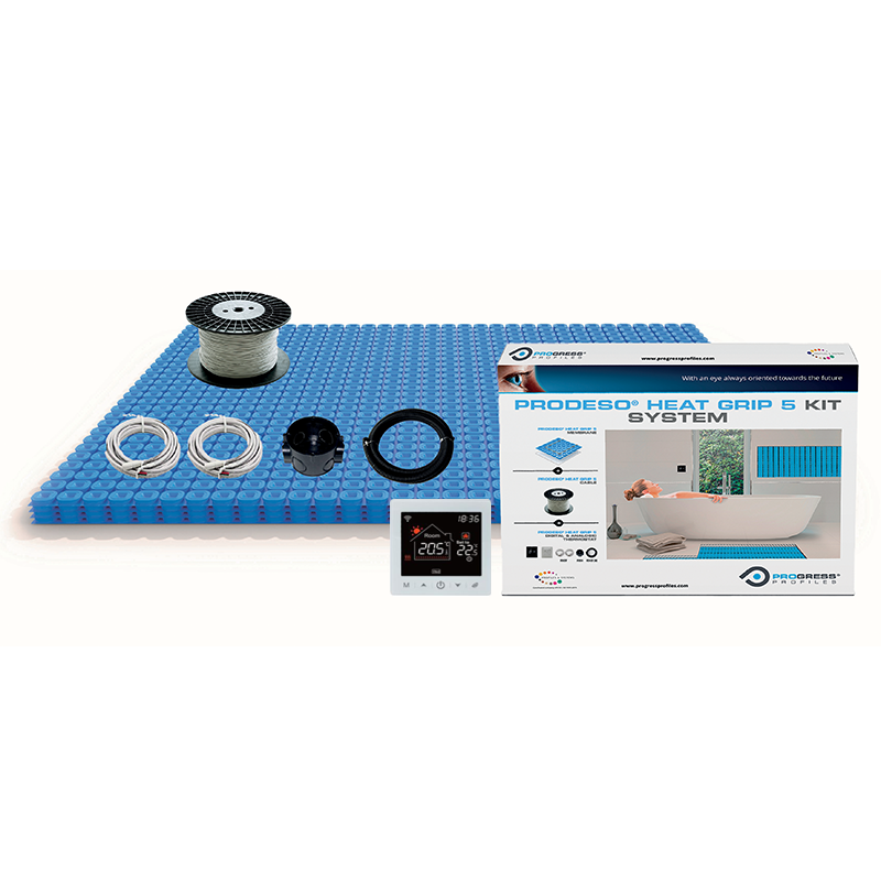 Progress PRODESO HEAT GRIP 5 Underfloor Heating System Kit With White Thermostat