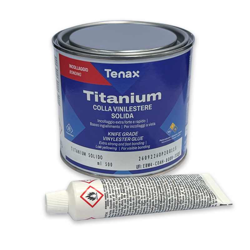 TENAX Titanium SOLIDO Knife Grade Vinylester Glue With Hardener 500ml