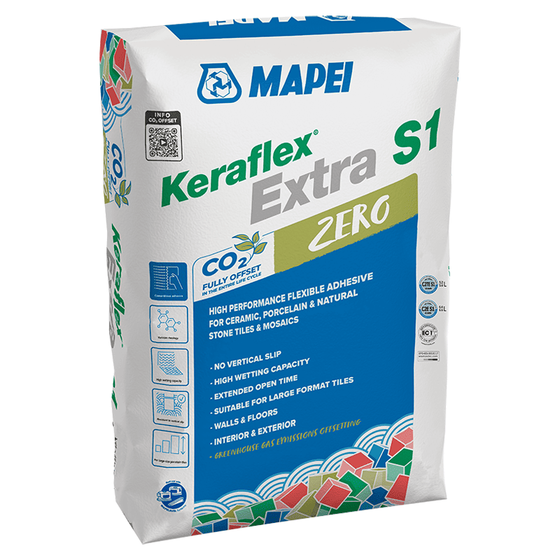 Mapei Keraflex Extra S1 Zero High-Performance Flexible Tile Adhesive Grey 20kg
