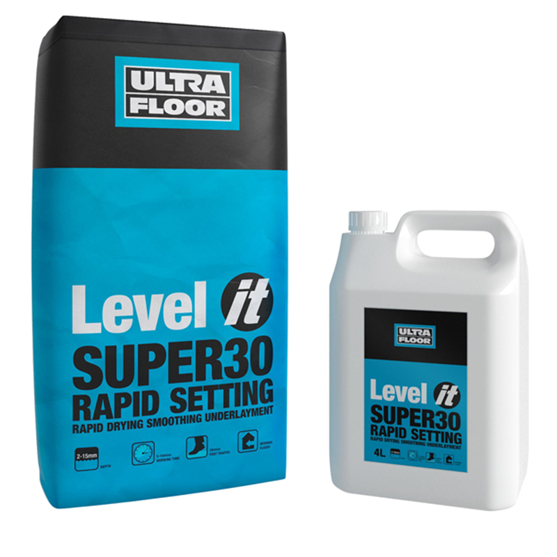 Ultra Floor Level It Super 30 Two Part Rapid Setting Self Levelling Compound 20kg
