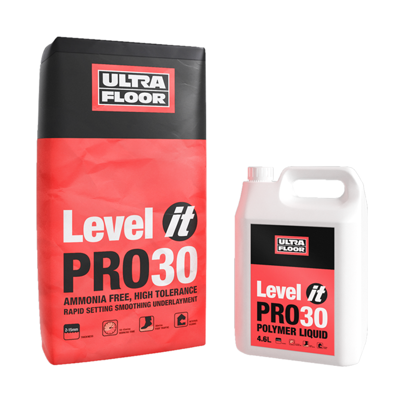 Ultra Floor Level It Pro 30 Rapid Setting High Tolerance Two Part Self Levelling Compound 20kg