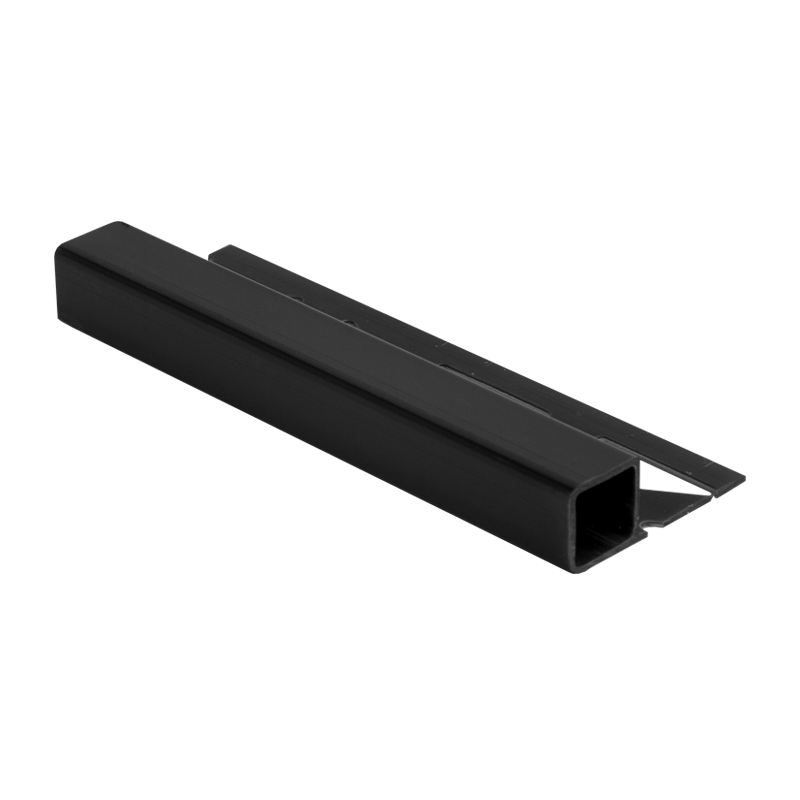 Dural Plastic Square Edge Tile Trim Black DPSP 2.5m