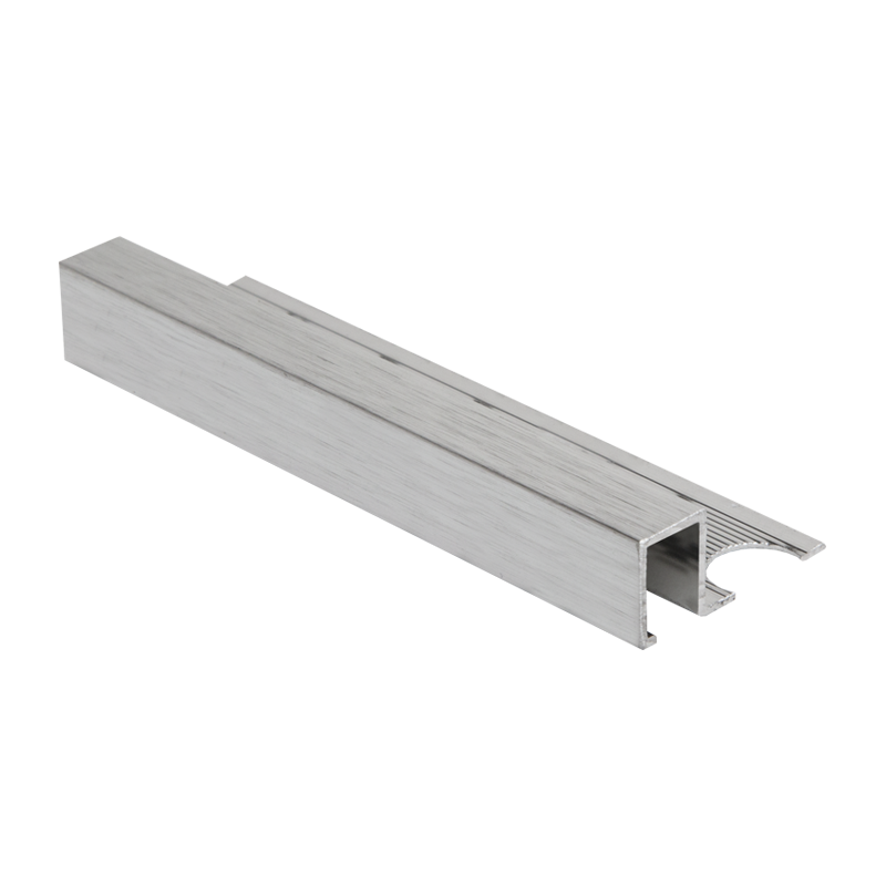 Square Edge Brushed Silver Tile Trim AMQE by PREMTOOL