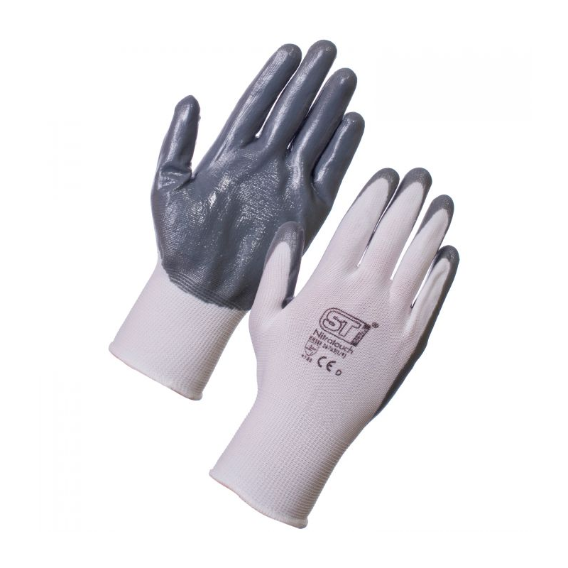 Supertouch Electron PU Coat Nylon Work Gloves White Extra Large