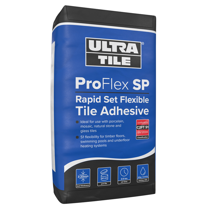 Ultra Tile Fix ProFlex SP Rapid Set Flexible S1 Adhesive Grey 20kg