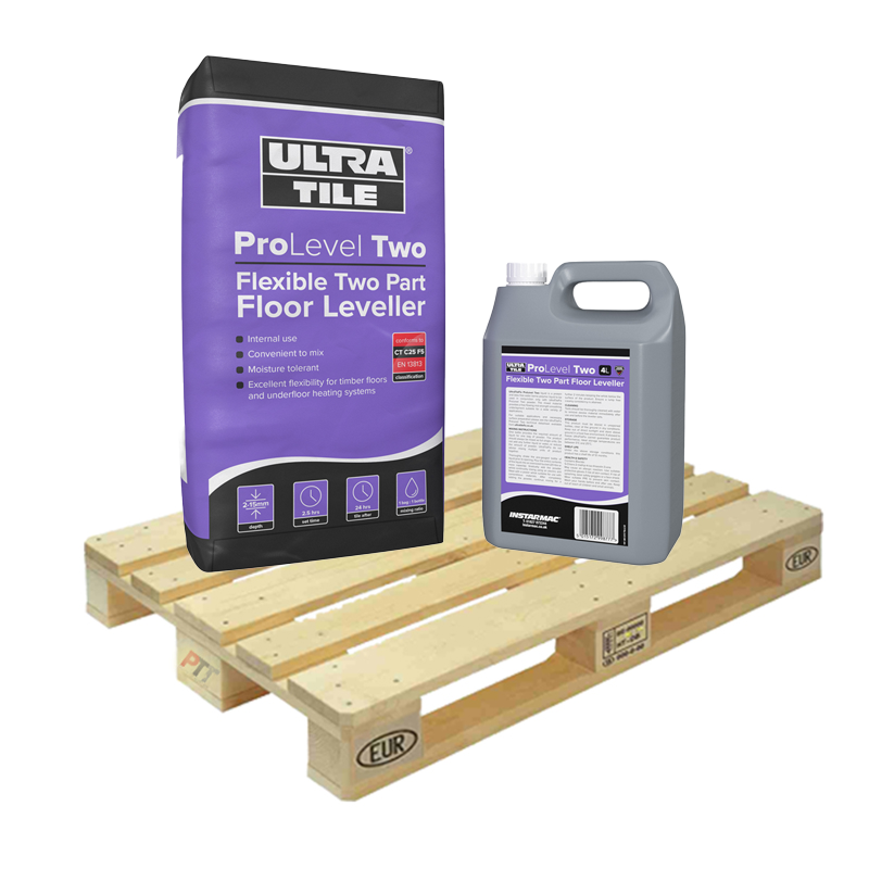 Ultra Tile Fix ProLevel Two Flexible Two Part Self Levelling Compound 20kg Full Pallet (48 Bag & Bottle Tail Lift)