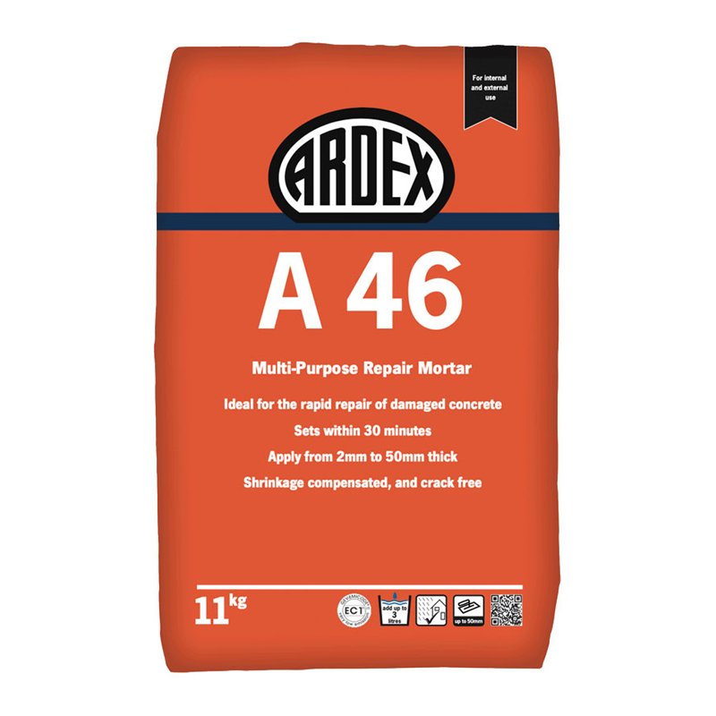 Ardex A46 Multi-Purpose Concrete Repair Mortar 11kg Grey